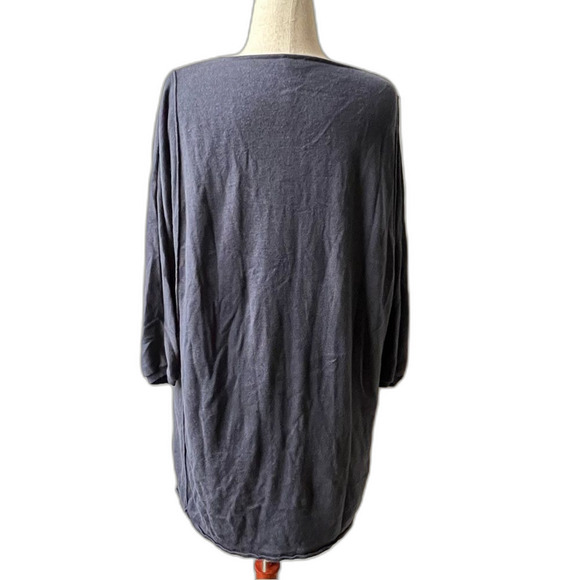 Poetry Womens Long Sleeve blue Silk/Cashmere Lagenlook Tunic Sweater Size 12 - Picture 6 of 6